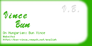 vince bun business card